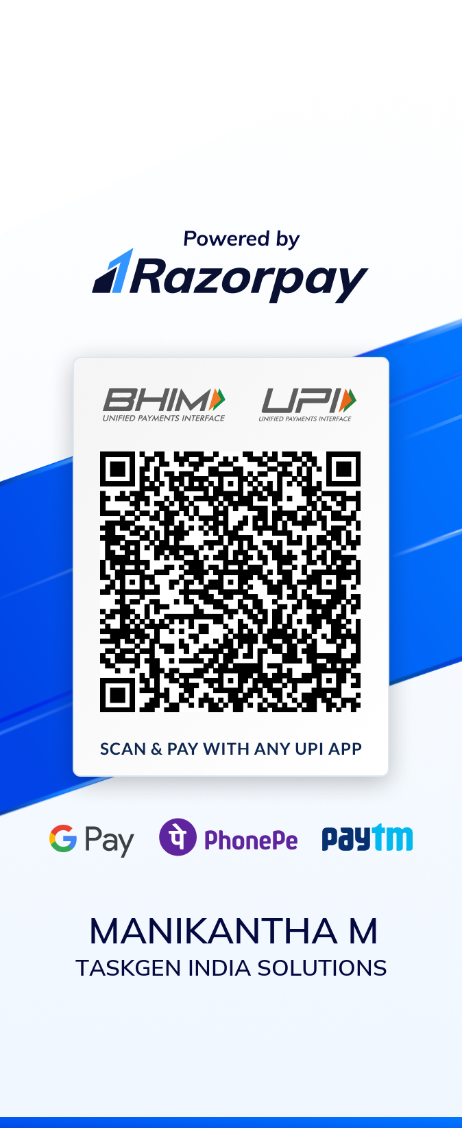 TaskGen Payment QR Code